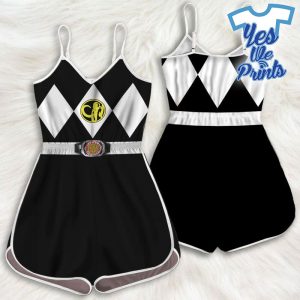3D-Black-Mighty-Morphin-Power-Ranger-Custom-Romper-For-Women