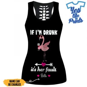 Flamingo-If-Im-Drunk-Its-Her-Fault-Black-Custom-Name-3D-Hollow-Tank-Top