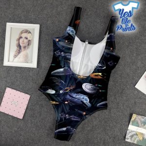 Star-Trek-Space-Ships-3D-Custom-One-Piece-Swimsuit-1