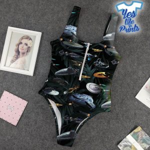 Star-Trek-Space-Ships-3D-Custom-One-Piece-Swimsuit