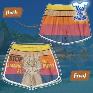 Stop-Staring-At-My-Pussy-3D-Custom-Women-Beach-Shorts-Swim-Trunk
