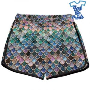 The-Most-Blue-Sparkle-Mermaid-Tail-In-The-Ocean-3D-Custom-Women-Shorts-1