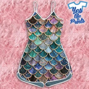 The-Most-Blue-Sparkle-Mermaid-Tail-In-The-Ocean-Custom-Romper