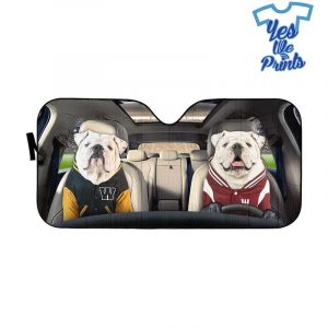 Cute-Bulldog-Couples-Custom-Car-Auto-Sunshade-1