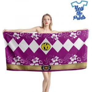 Mighty-Morphin-Power-Rangers-Pink-Ranger-Custom-Beach-Towel-1