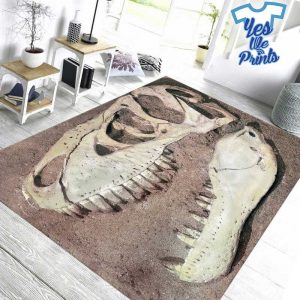 T-rex-Dinosaur-Head-Fossil-3D-Custom-Print-Carpet-1