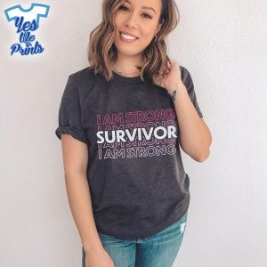 I-Am-Strong-Survivor-Pink-Ribbon-Breast-Cancer-Shirt