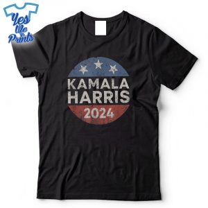 Kamala-Harris-2024-For-President-Retro-Button-Election-Vintage-Shirt
