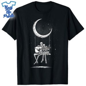 Skeleton-Playing-Guitar-Rock-And-Roll-Moon-Shirt
