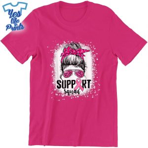 Support-Squad-Messy-Bun-Pink-Warrior-Breast-Cancer-Awareness-Shirt
