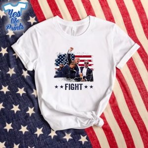 Trump-2024-Fight-Fist-Rally-Trump-Rally-2024-American-Flag-Shirt