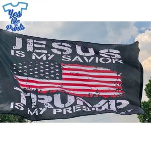 Trump-Flag-2024-Jesus-Is-My-Savior,-Trump-Is-My-President