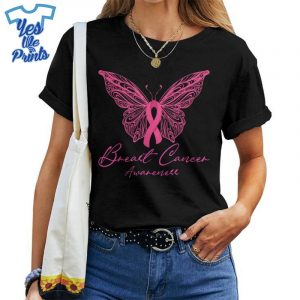 Breast-Cancer-Awareness-Pink-Butterfly-Pink-Ribbon-Shirt