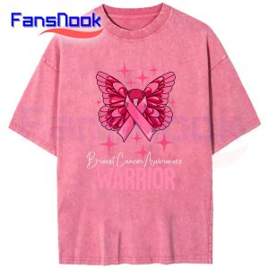 Butterfly-Pink-Ribbon-Warrior-Breast-Cancer-Mineral-Wash-T-Shirt