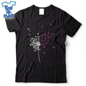 Dandelion-Pink-Ribbon-Cool-Breast-Cancer-Awareness-Shirt