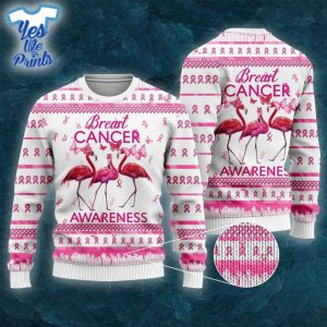 Flamingo-Ugly-Sweater-Pattern-Breast-Cancer-Awareness-3D-All-Over-Print-Shirt