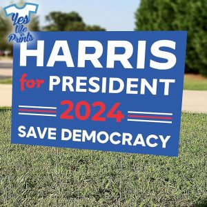 Harris-for-President-2024-Save-Democracy-Yard-Sign