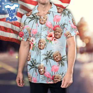 Hibiscus-Tropical-Flower-Trump-Photo-Hawaiian-Shirt-1