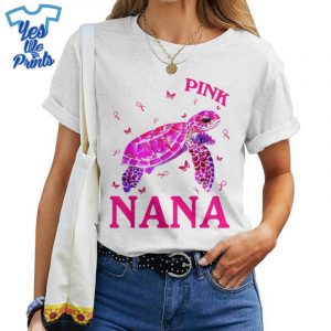 I-Wear-Pink-For-My-Nana-Breast-Cancer-Turtle-Shirt