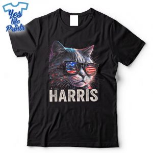 Kamala-Harris-For-President-2024-Cat-Graphic-Shirt