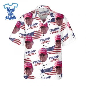 Make-America-Great-Again-Trump-2024-Tropical-Flower-Hawaiian-Shirt