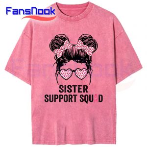 Messy-Bun-Glass-Sister-Support-Squad-Breast-Cancer-Awareness-Mineral-Wash-T-Shirt