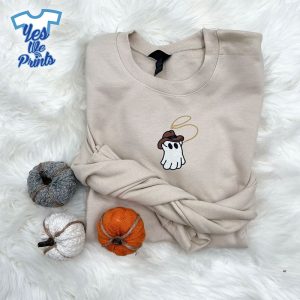 Cowboy-Ghost-Cowgirl-Fall-Spooky-Season-Halloween-Embroidered-Shirt