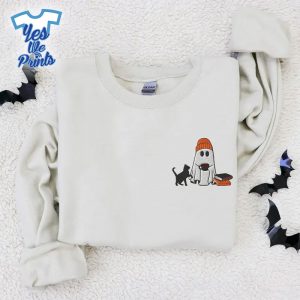Ghost-Drinking-Coffee-With-Black-Cat-Spooky-Season-Halloween-Embroidered-Shirt-1