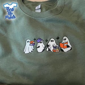 Ghost-Reading-Books-Fall-Spooky-Season-Halloween-Embroidered-Shirt-2