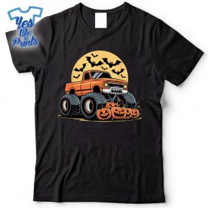 Halloween-S-For-Boys-Monster-Truck-Pumpkins-Shirt