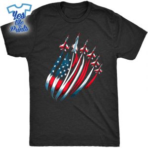 Patriotic-USA-Flag-Fighter-Jets-Boys-4th-Of-July-Shirt