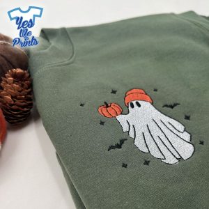 Pumpkin-Ghost-Jack-o-Lantern-Spooky-Season-Halloween-Embroidered-Shirt