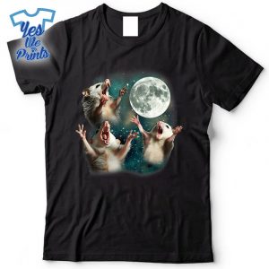 Three-Possum-Moon-3-Opossum-Weird-Cursed-Meme-Shirt
