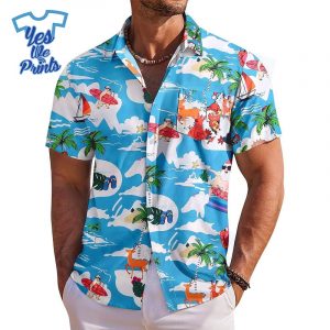 Big-Santa-On-The-Beach-Pattern-Hawaiian-Christmas-Shirt-Beach-Tropical-Button-Up-Shirts
