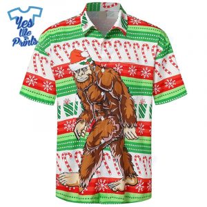 Bigfoot-Ugly-Pattern-Hawaiian-Christmas-Shirt-Beach-Tropical-Button-Up-Shirts