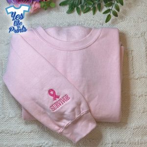 Breast-Cancer-Survivor-Pink-Ribbon-Embroidered-Shirt