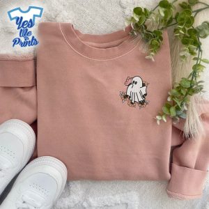 Butterfly-and-Flower-Ghost-Spooky-Season-Halloween-Embroidered-Shirt-1