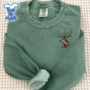 Camo-Deer-Animal-Lovers-Embroidered-Shirt