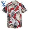 Cat-Wearing-Santa-Hat-Pattern-Hawaiian-Christmas-Shirt-Beach-Tropical-Button-Up-Shirts