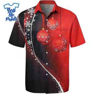 Christmas-Balls-Hawaiian-Christmas-Shirt-Beach-Tropical-Button-Up-Shirts