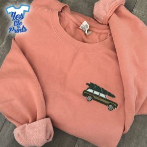 Christmas-Tree-Truck-Embroidered-Shirt