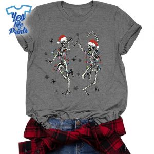 Couple-Skeletons-Dancing-Christmas-Lights-Funny-Christmas-Shirt-Xmas-Gift-1