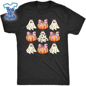Cute-Ghost-Florals-Pink-Coquette-Bows-Pumpkins-Halloween-Shirt