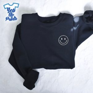 Cute-Smiley-Face-Positive-Gift-Embroidered-Shirt