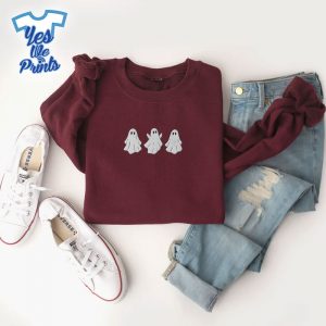 Cute-Three-Ghosts-Spooky-Season-Halloween-Embroidered-Shirt-1