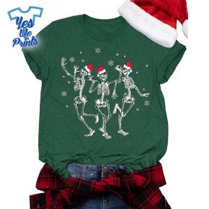 Dancing-Skeleton-Santa-Claus-Hat-Funny-Christmas-Shirt-Xmas-Gift