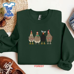 Farmers-Gift-Christmas-Chicken-Embroidered-Shirt