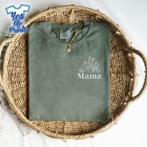 Floral-Mama-Family-Matching-Gift-Personalized-Embroidered-Shirt