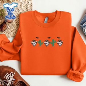 Funny-Bats-Ghost-Western-Cows-Halloween-Embroidered-Shirt