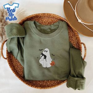 Funny-Ghost-Black-Cat-Spooky-Season-Thanksgiving-Halloween-Embroidered-Shirt